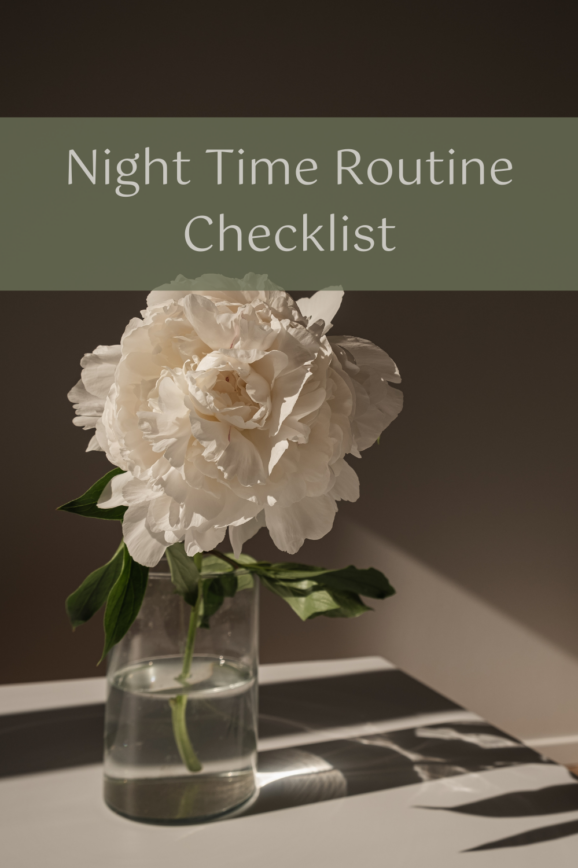 night time routine checklist