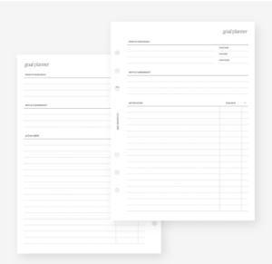 Goal Planner A5 Inserts